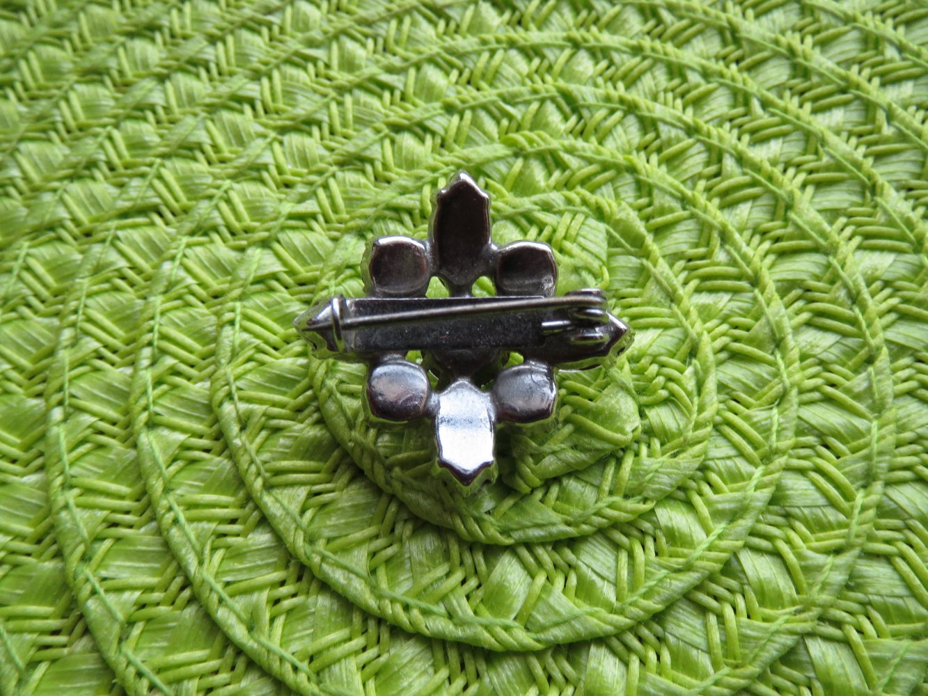 Brosche, Vintage, klein, Strasssteine