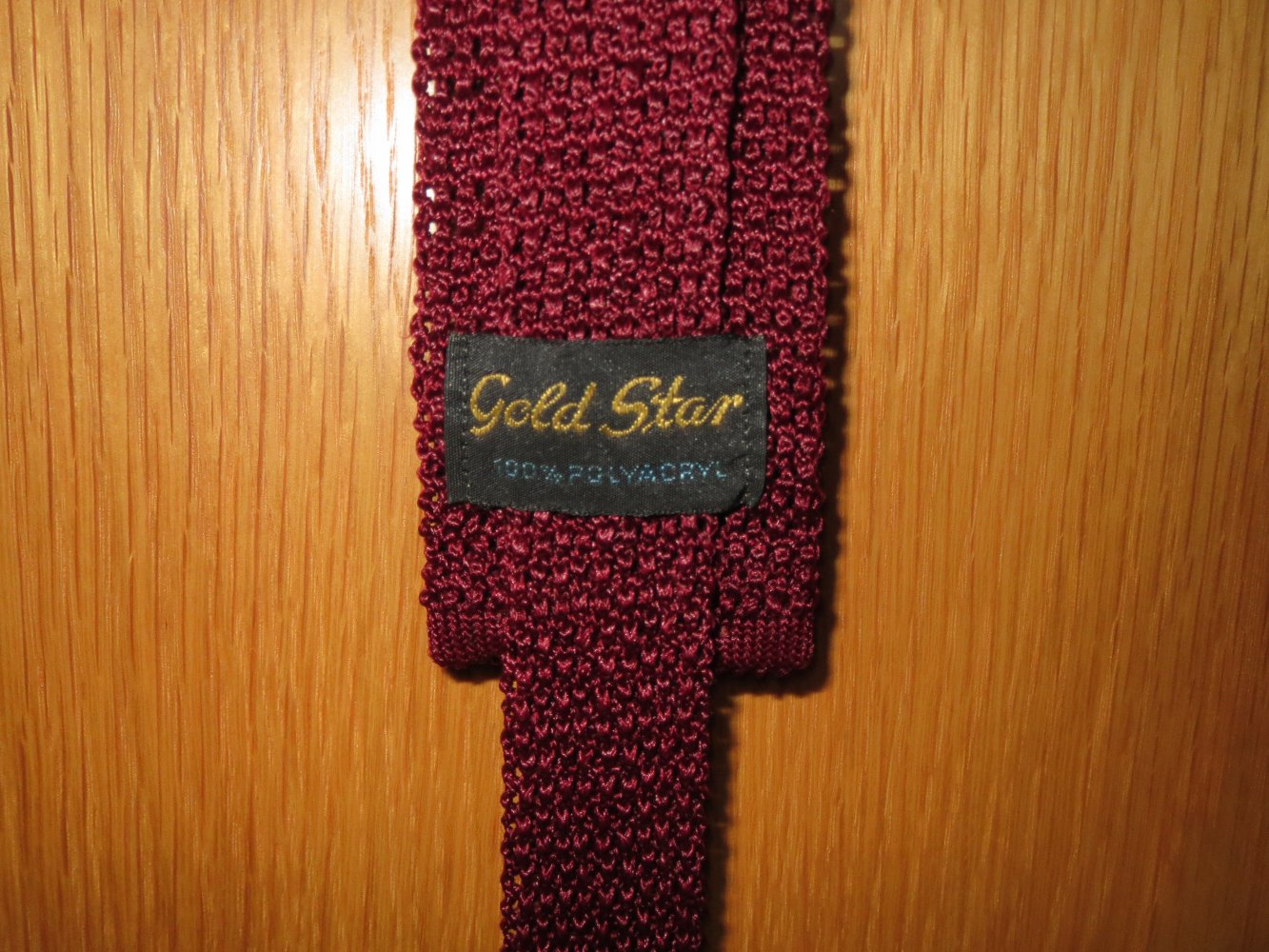 Krawatte, bordeaux, Gold Star