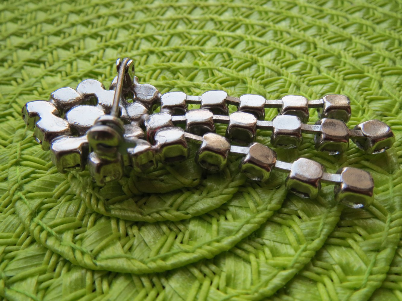 Brosche, Vinage, Strasssteine