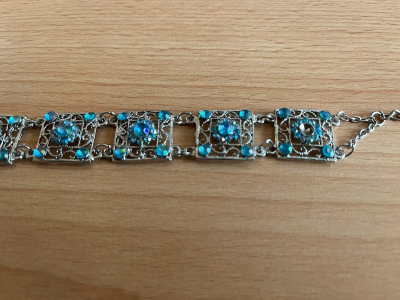 Schmuck-Set: Armband, Kette mit Anhänger und Ohrringe, Modeschmuck, in silber, neu