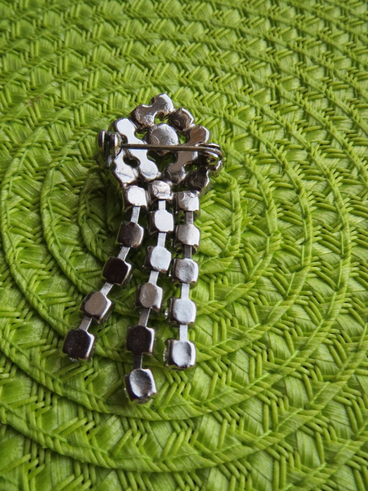 Brosche, Vinage, Strasssteine