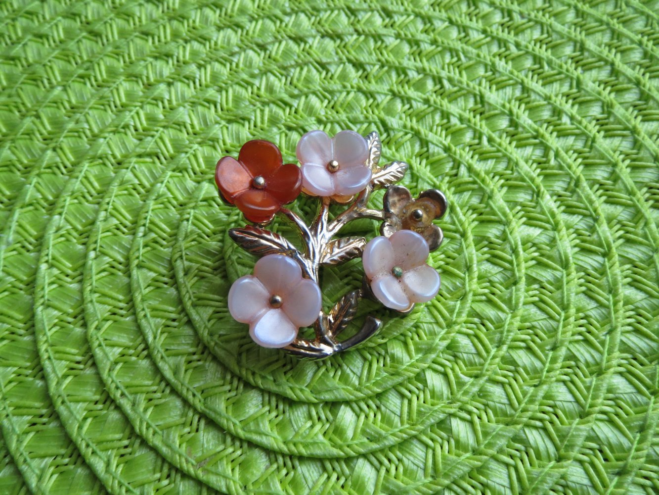 Brosche, Vintage, Blumen