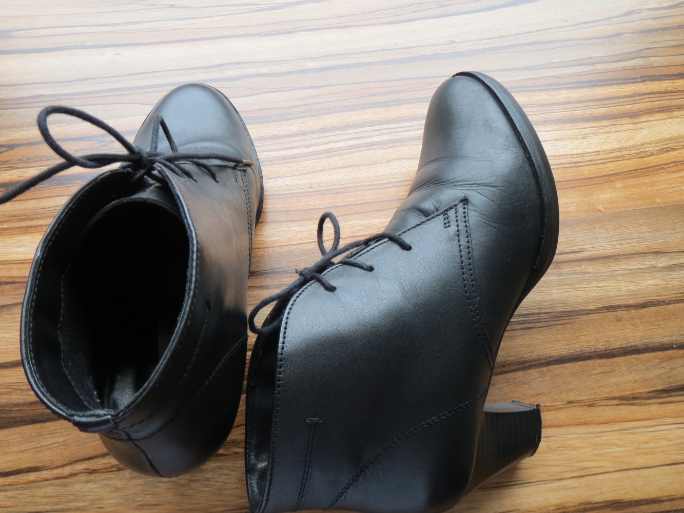 Schnür-Stiefelette, Gr.37, schwarz