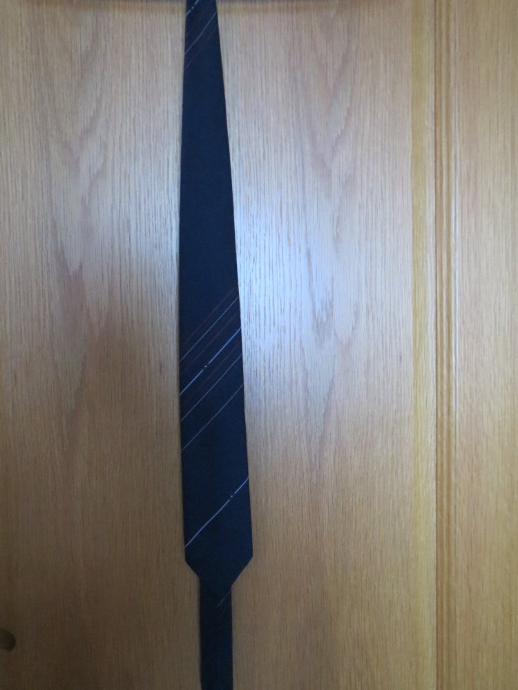 Krawatte, Trevira, dunkelblau, gestreift