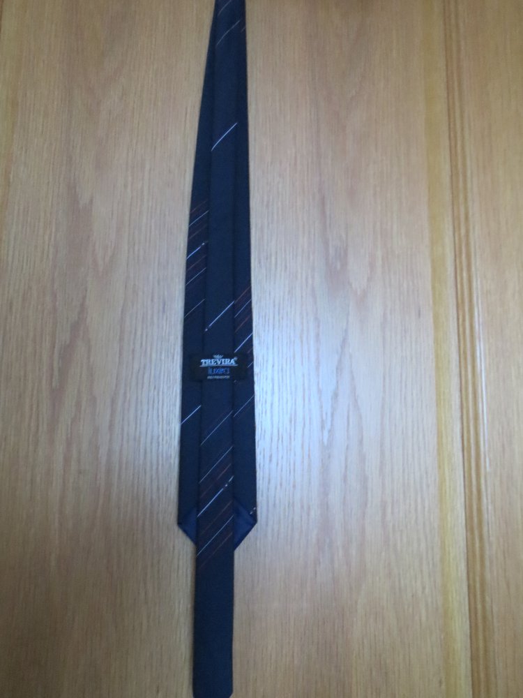 Krawatte, Trevira, dunkelblau, gestreift