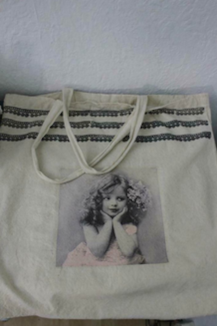 Jutebeutel vintage shabby chic DIY Baumwolltasche Tasche Stoffbeutel