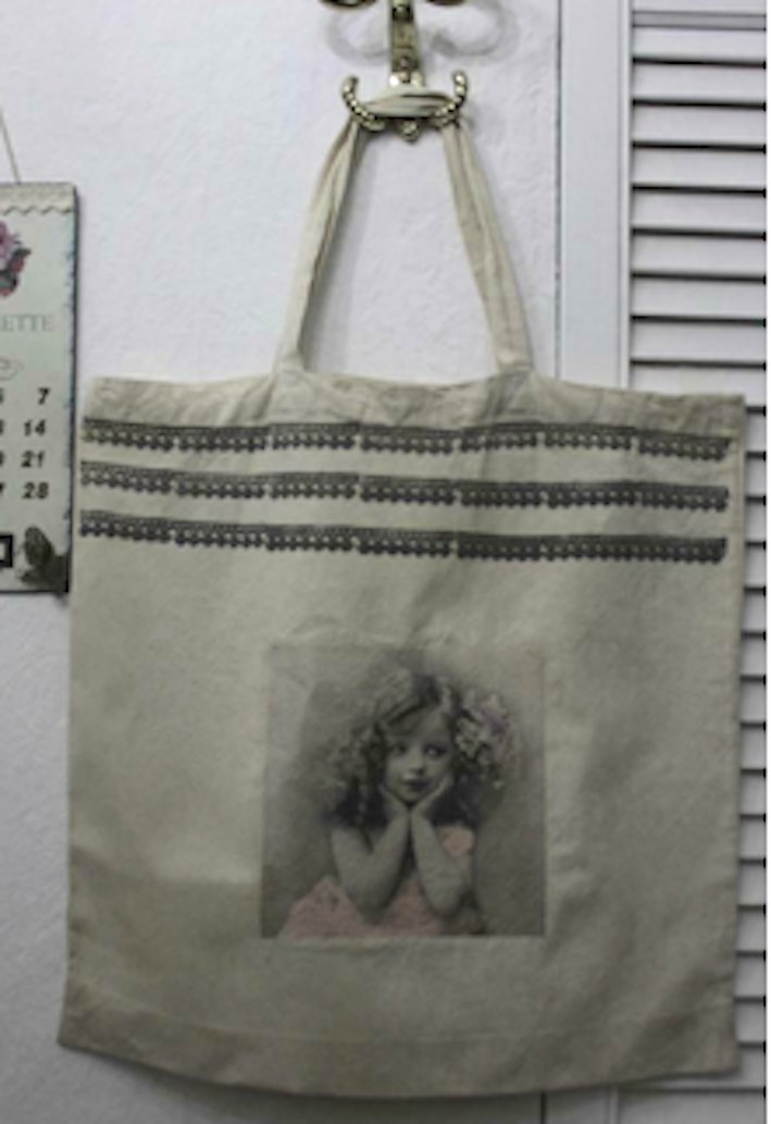 Jutebeutel vintage shabby chic DIY Baumwolltasche Tasche Stoffbeutel