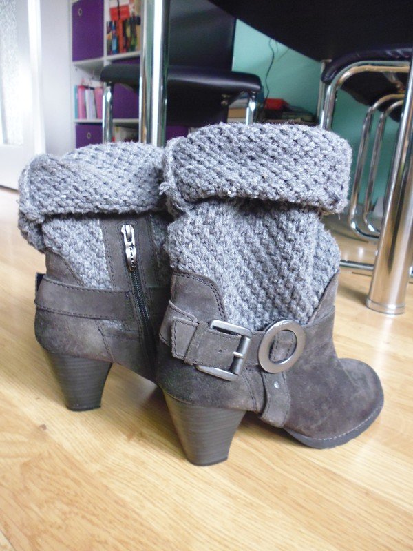 graue Schlupf Stulpen Stiefel Gr. 38 Tamaris