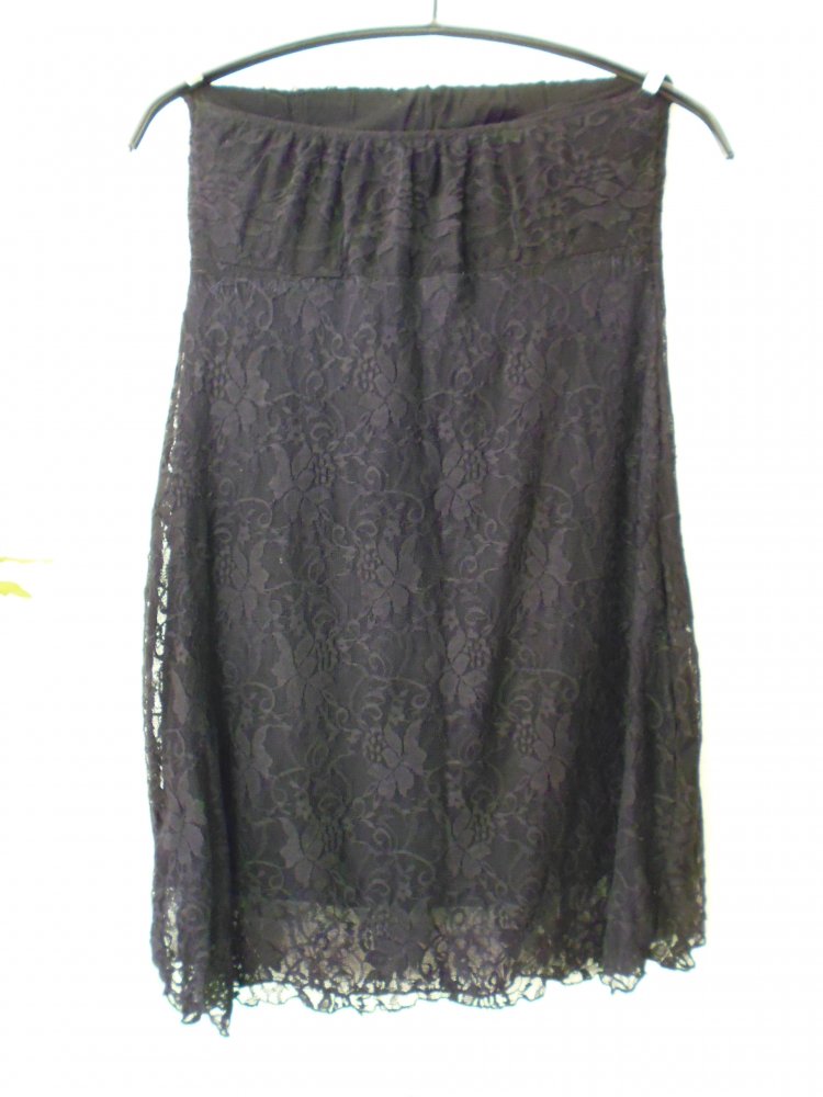 Spitzen Bandeau Kleid | ca. Gr. S-M | schwarz