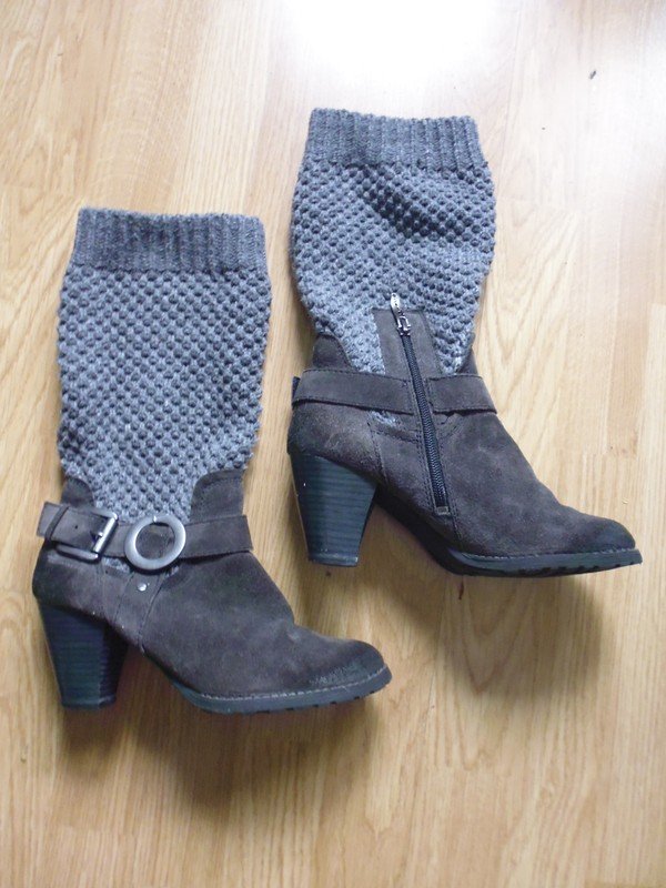 graue Schlupf Stulpen Stiefel Gr. 38 Tamaris