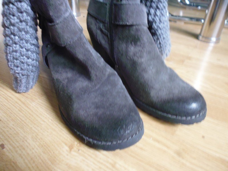 graue Schlupf Stulpen Stiefel Gr. 38 Tamaris