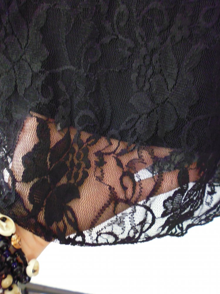 Spitzen Bandeau Kleid | ca. Gr. S-M | schwarz