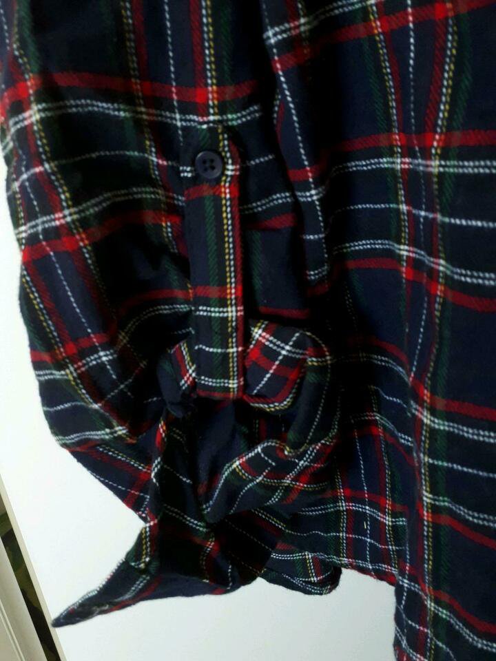 Kariertes Hemd Dunkelblau Holzfällerhemd 44