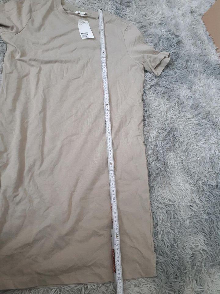 Beige / Khaki Tshirt Kleid , t-shirt , h&m Tshirtkleid Gr. S