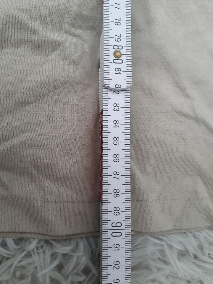 Beige / Khaki Tshirt Kleid , t-shirt , h&m Tshirtkleid Gr. S