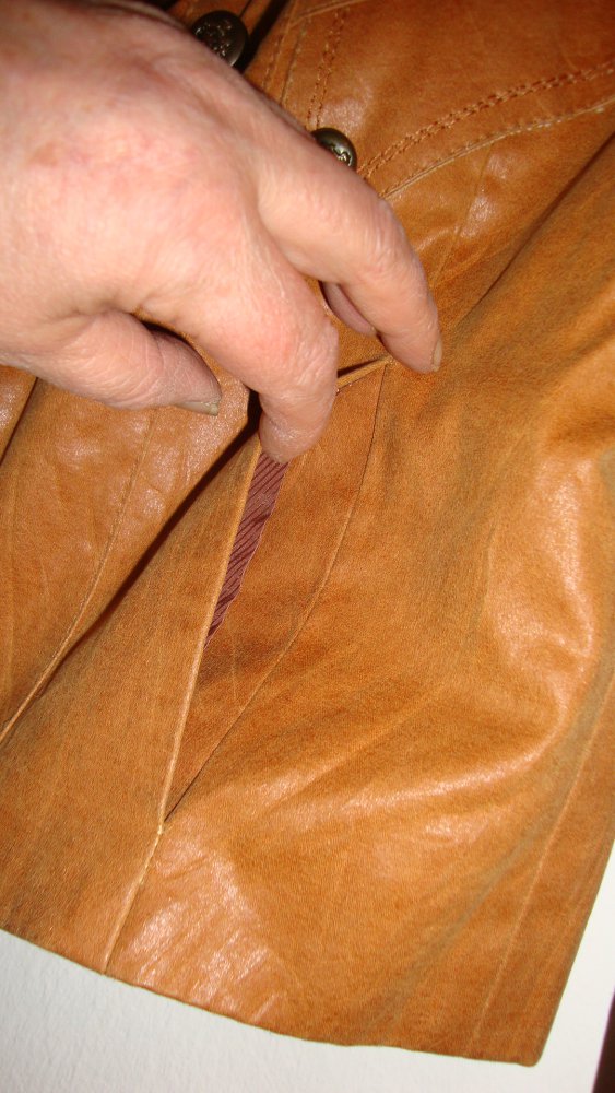 Tolle Kurzlederjacke im Marinestil !