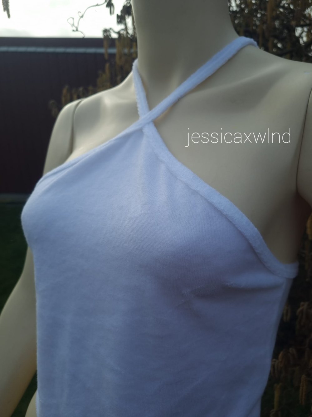 Überkreuztes Top aus Fleece