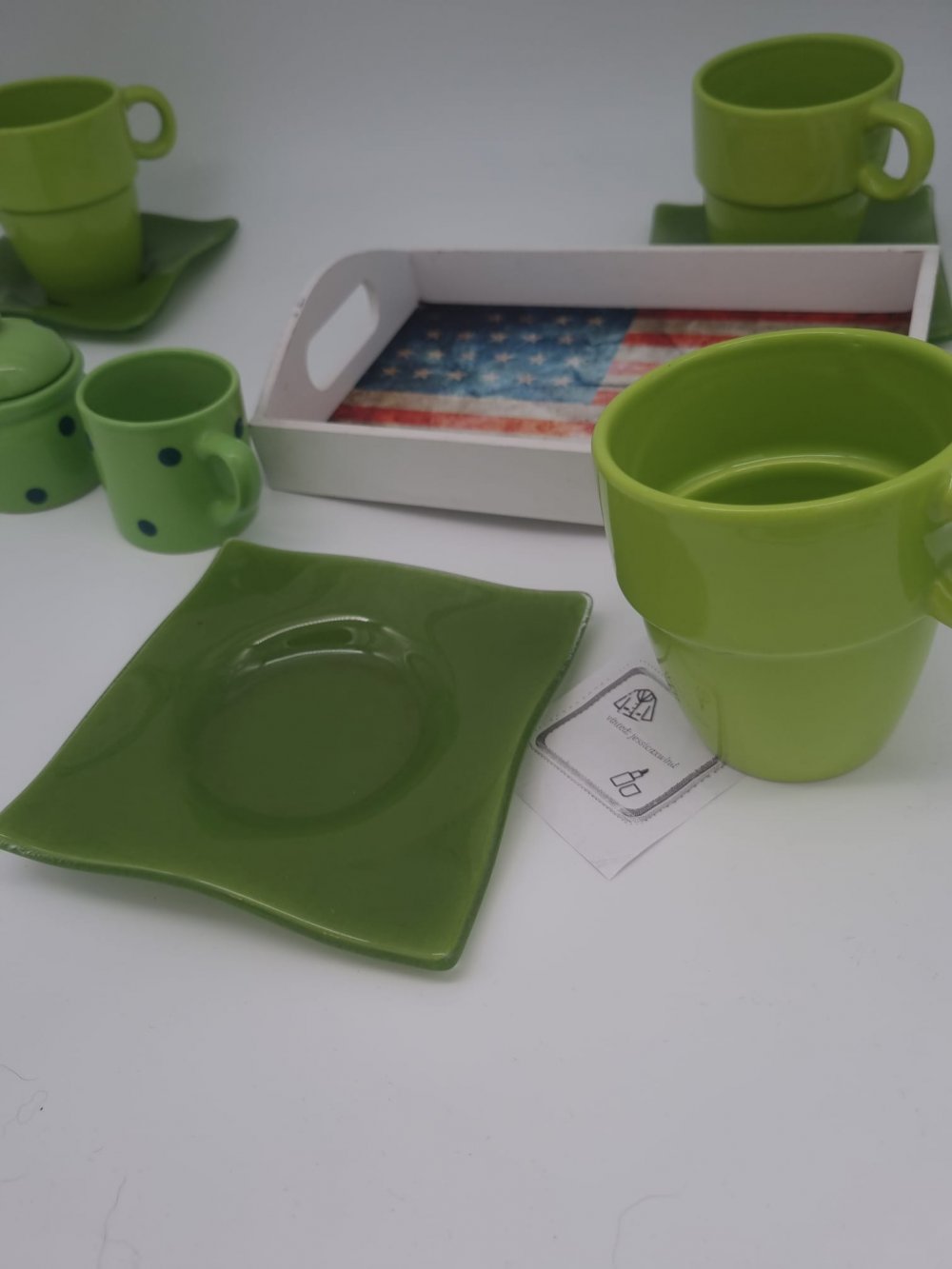 Servierbrett und Kaffeeset / Teeset