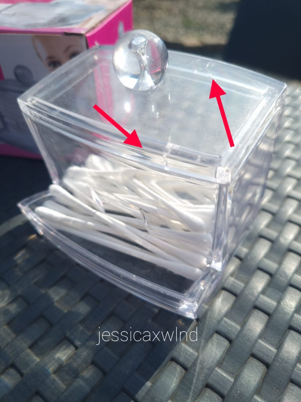 Wattestäbchenbox Behälter Kosmetikbehälter