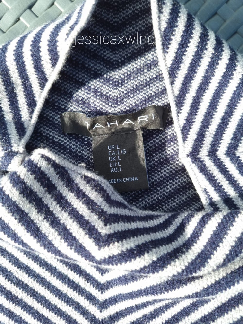 Tahari Rollkragenpullover Gestreift Streifen