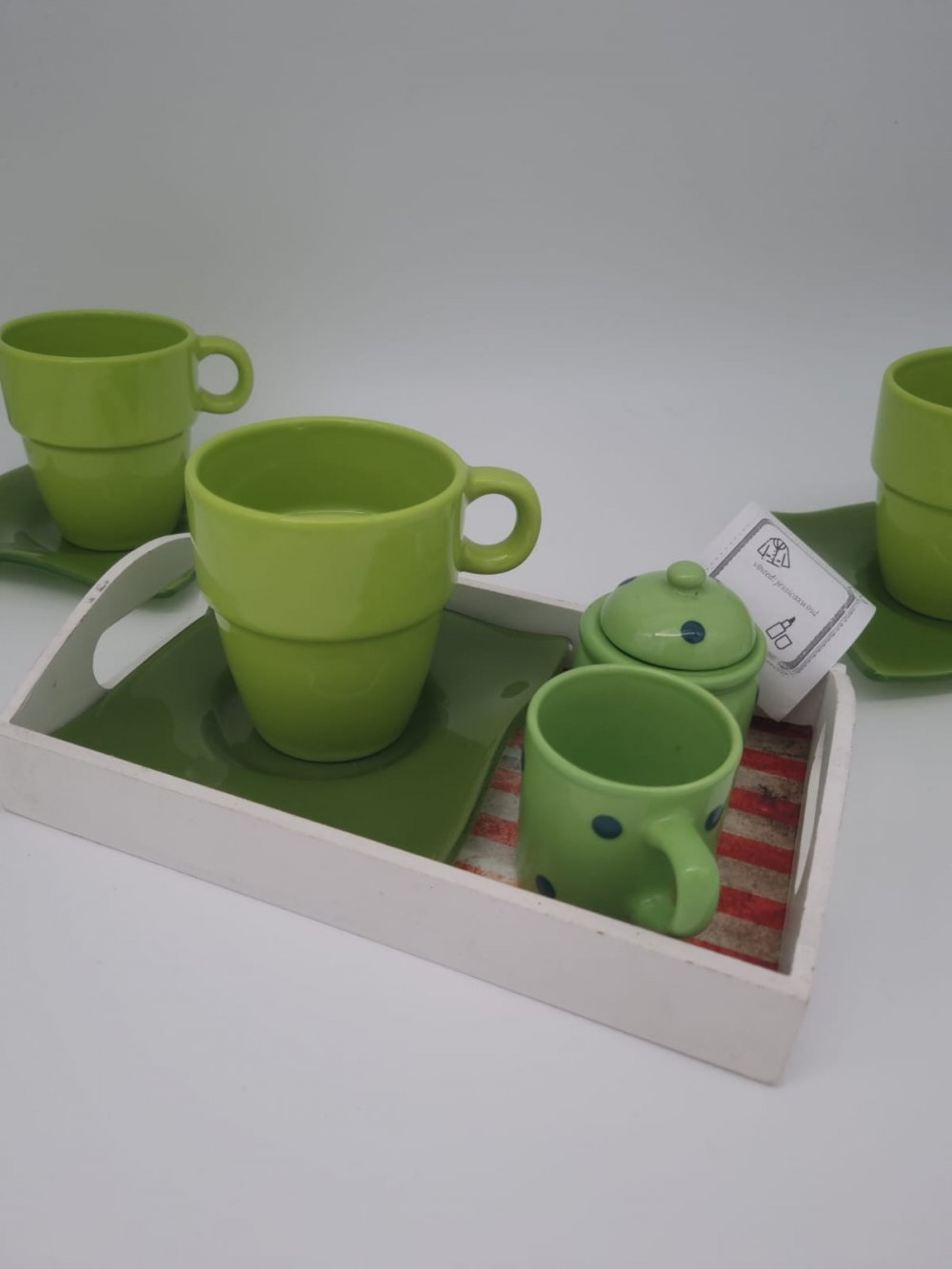 Servierbrett und Kaffeeset / Teeset