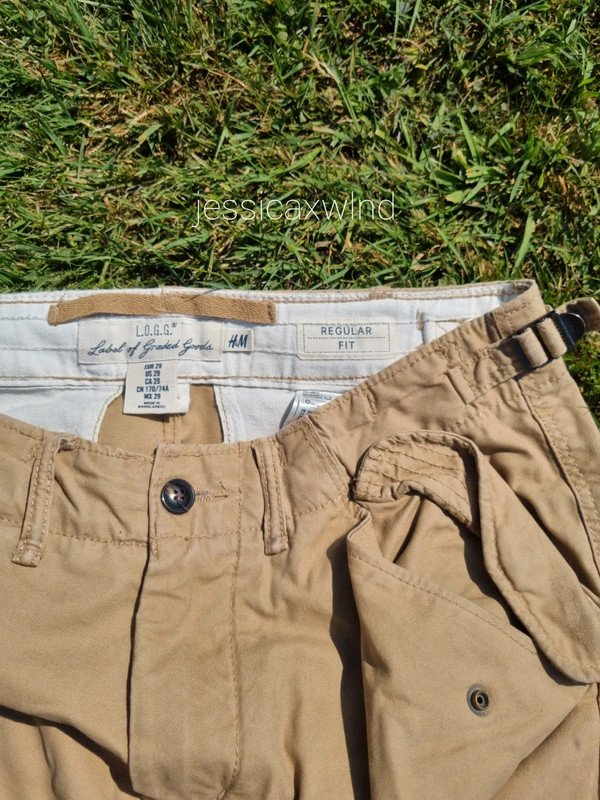 Beige Cargohose
