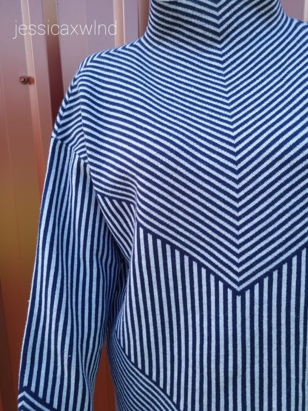 Tahari Rollkragenpullover Gestreift Streifen