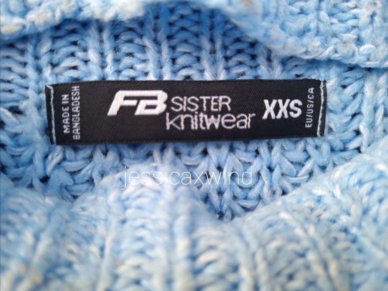 Strickpullover Balloonärmel Oversize Hellblau