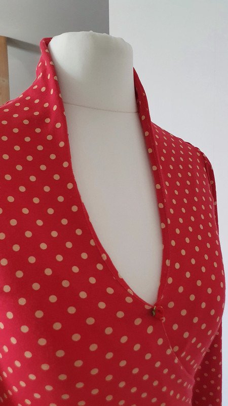 Blutsgeschwister Kleid mit Punkten Polkadots rot apricot strawberry