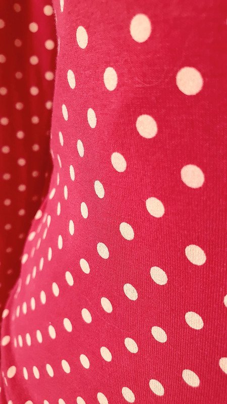 Blutsgeschwister Kleid mit Punkten Polkadots rot apricot strawberry