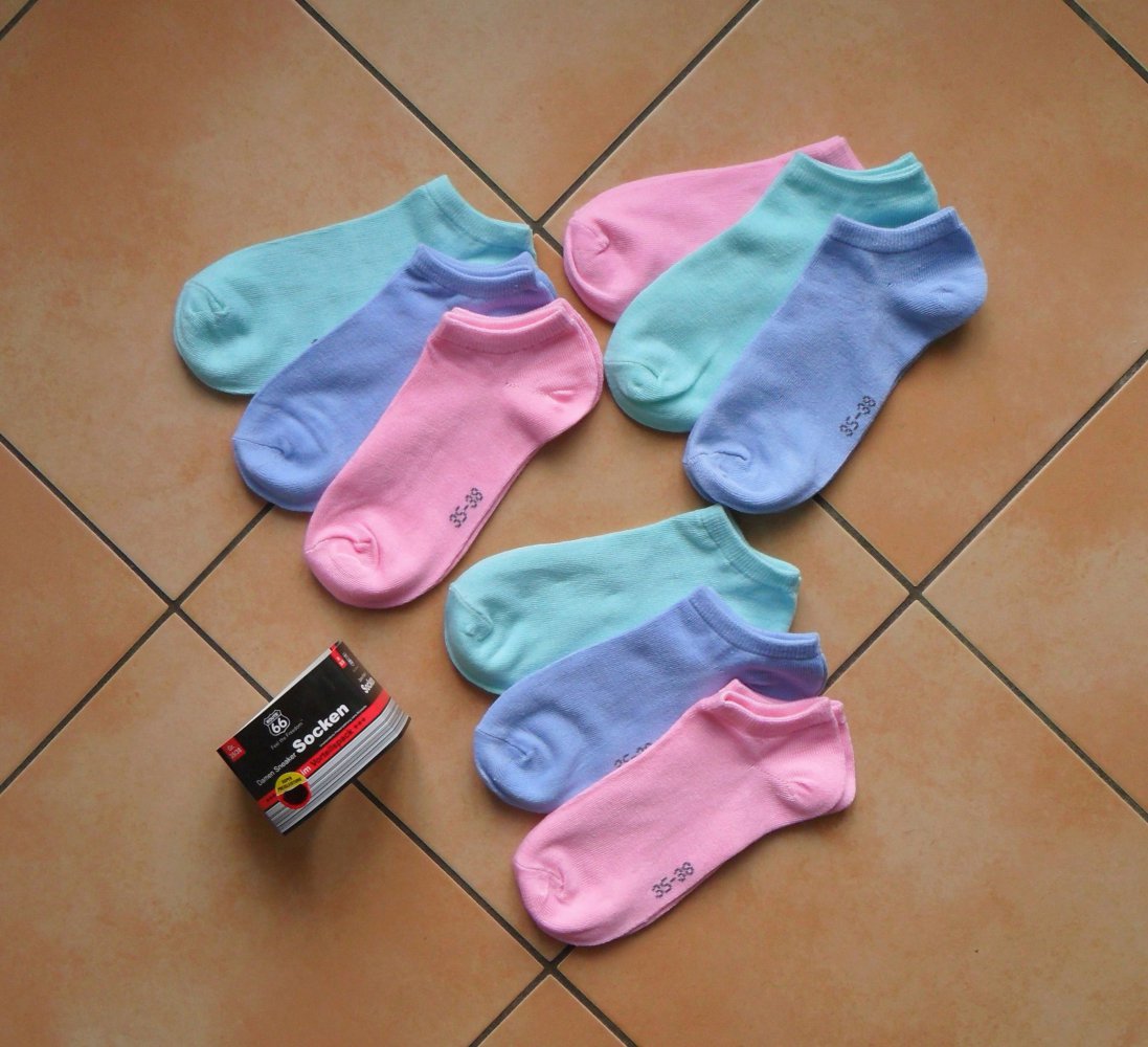 9 Paar Route 66 Söckchen Sneakersocken Socken 35-38 ungetragen