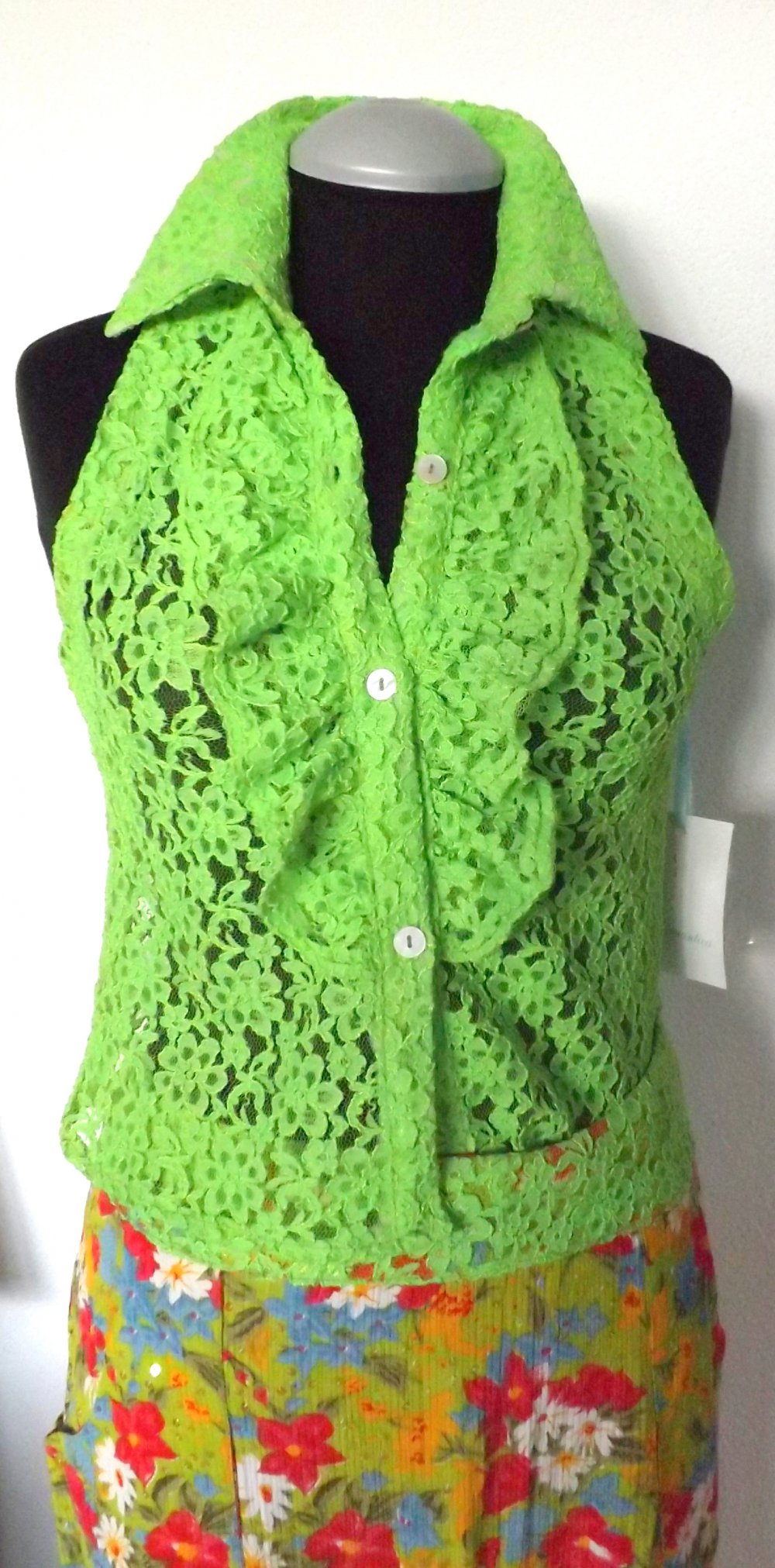 2-teilig Rock & Oberteil - Spitze / Blumen