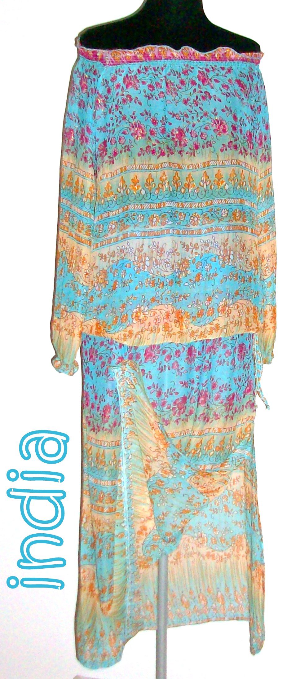 2-teilig Rock & Oberteil - Carmenausschnitt - S - NEU