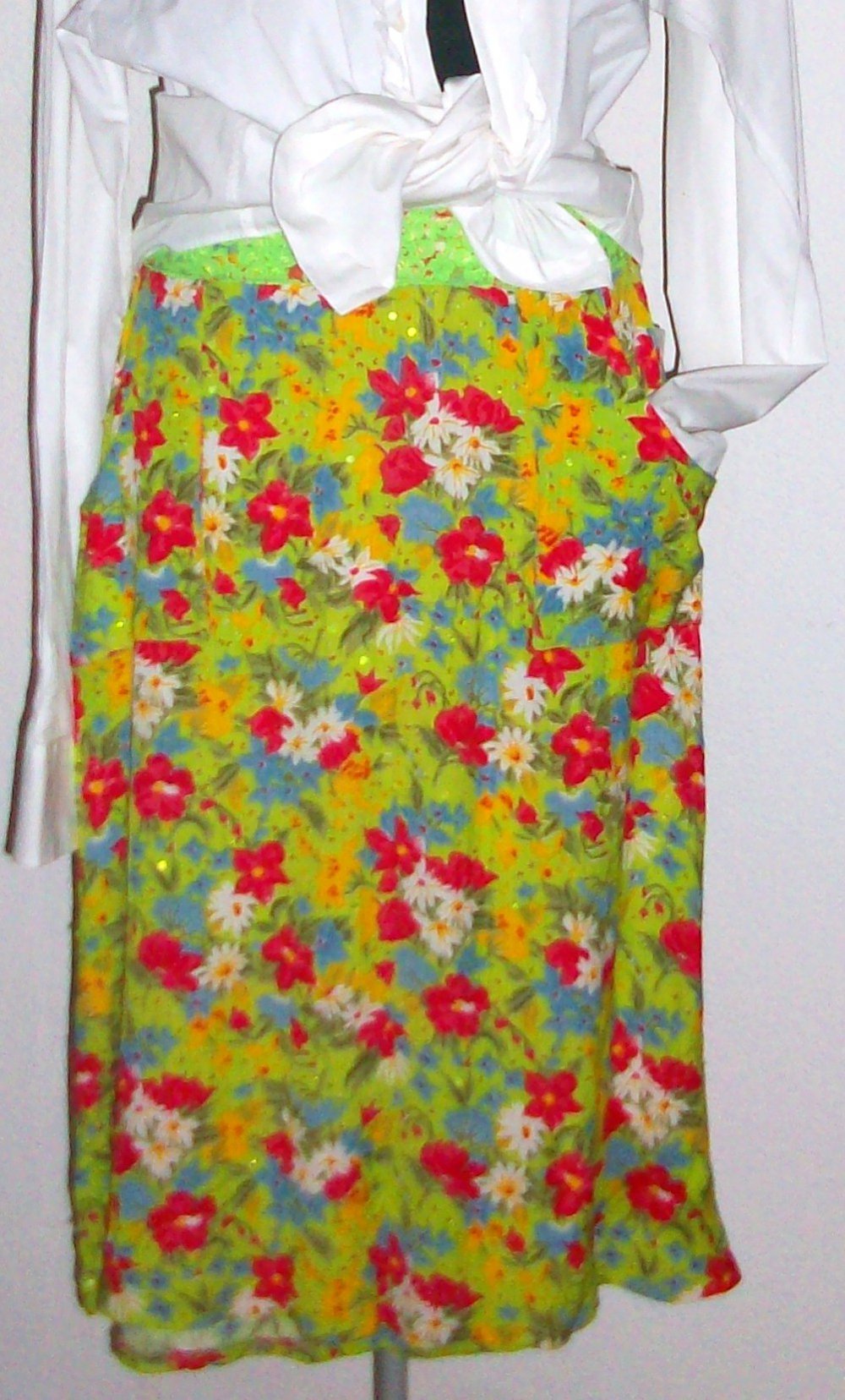 2-teilig Rock & Oberteil - Spitze / Blumen