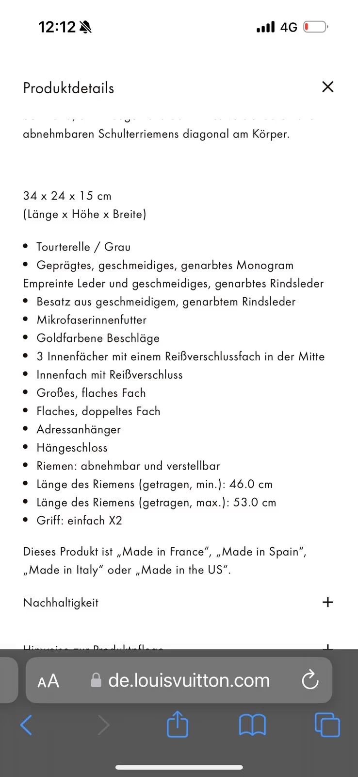 GUCCI Tasche Original mit Kaufbeleg