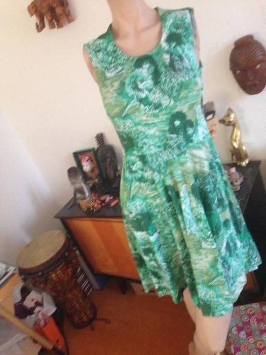 Vintage Tänzerin Sommerkleid Kurzkleid Hippie Hipster Blogger S schulterfrei