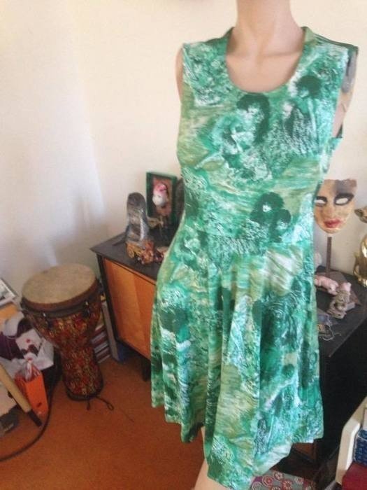 Vintage Tänzerin Sommerkleid Kurzkleid Hippie Hipster Blogger S schulterfrei
