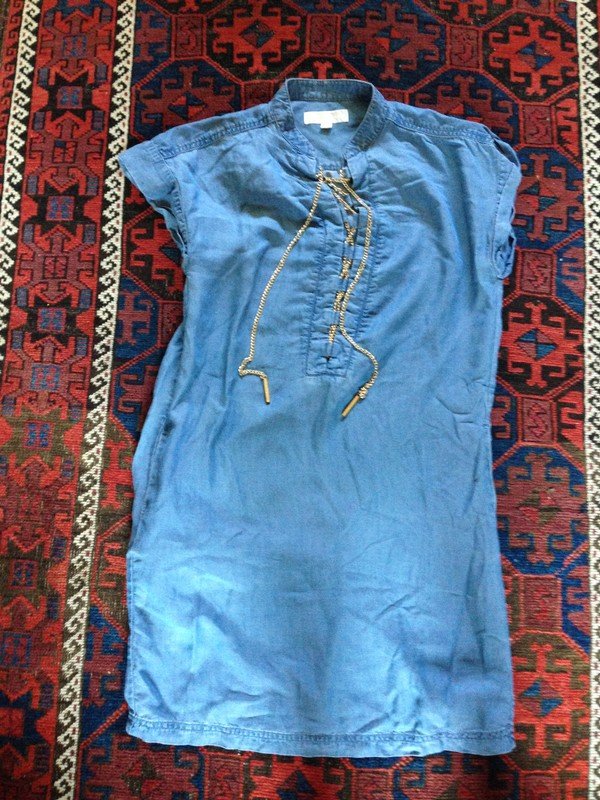 Michael Kors Jeanskleid Goldene kette XS/S Sommerkleid