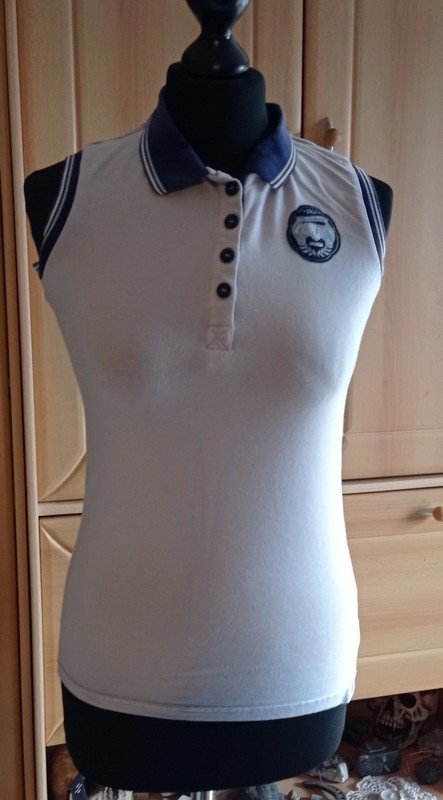 Top Reitshirt Jacson Gr. XS beige blau