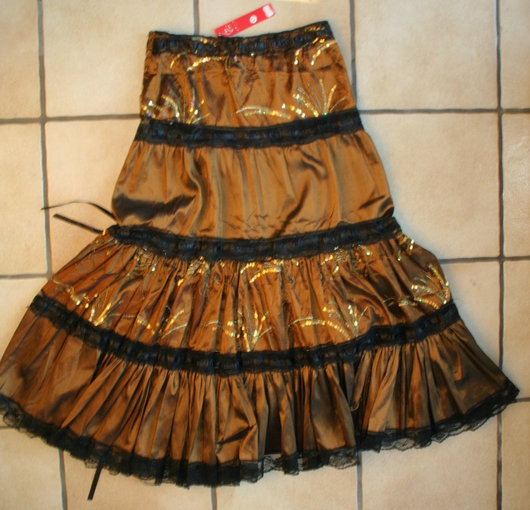 Blue Queen Stufenrock bronze Steampunk Gr. 38