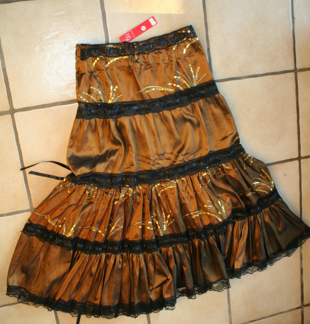 Blue Queen Stufenrock bronze Steampunk Gr. 38