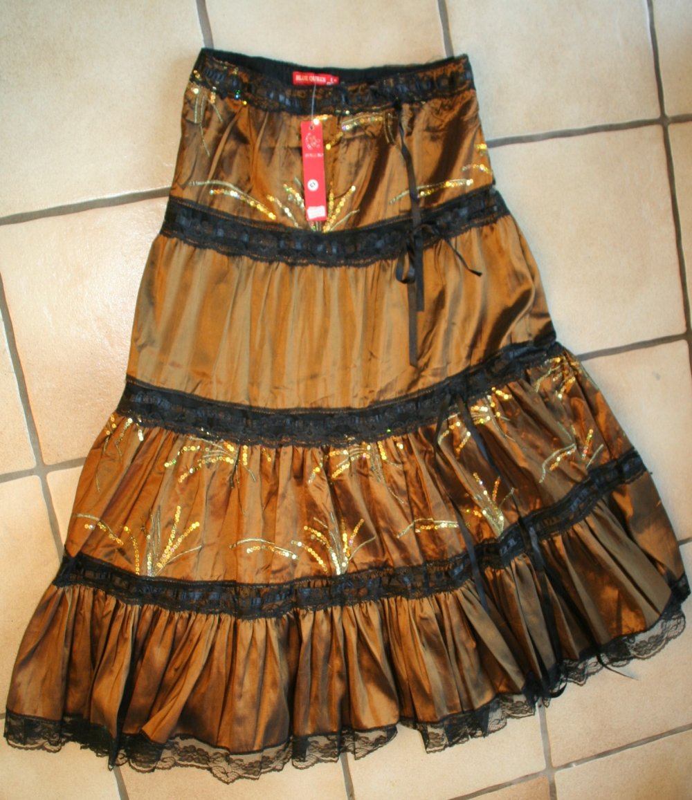 Blue Queen Stufenrock bronze Steampunk Gr. 38