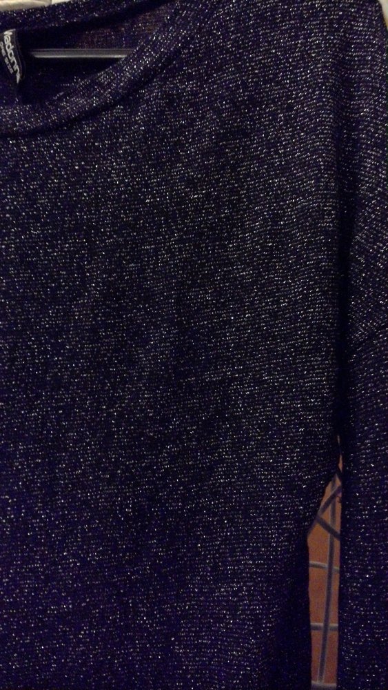 langärmeliges Glitzershirt