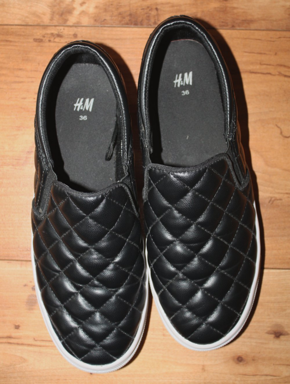 Chaussures Chaussures basses Slips-on H&M Slip-on noir style d\u00e9contract\u00e9 