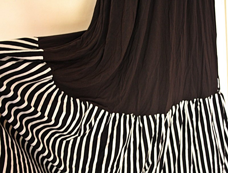 Wunderschönes, schwarz weißes Vintage Maxikleid, Gr.S