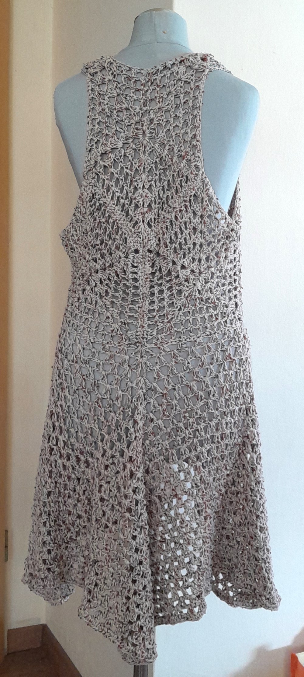 Ausgefallene, einzigartige Hippie Häkelweste, Gr.36/38