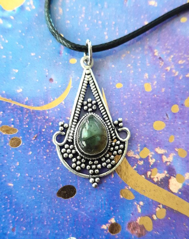 Wunderschöne Labradorit Vintagekette