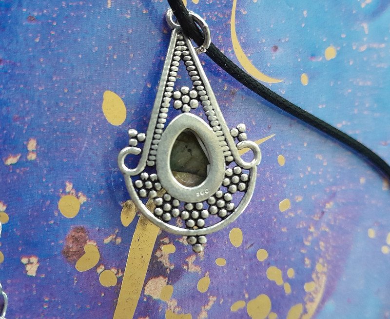 Wunderschöne Labradorit Vintagekette