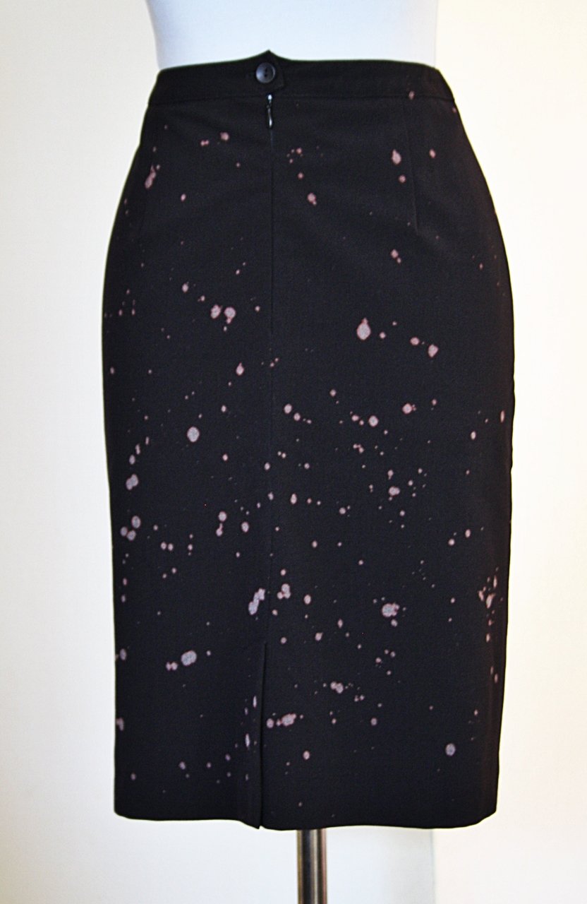 Schöner, schwarzer Bleistiftrock mit Mond, Gr.S