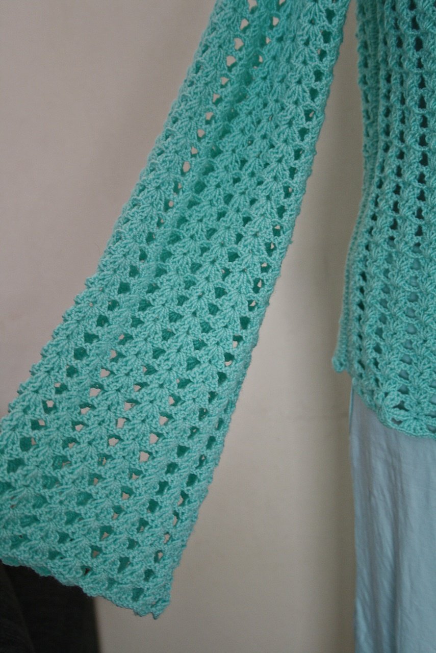 Weicher, lockerer Vintage Pullover in Mint, Gr.S